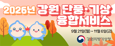 2026년 강원 단풍·기상 융합서비스