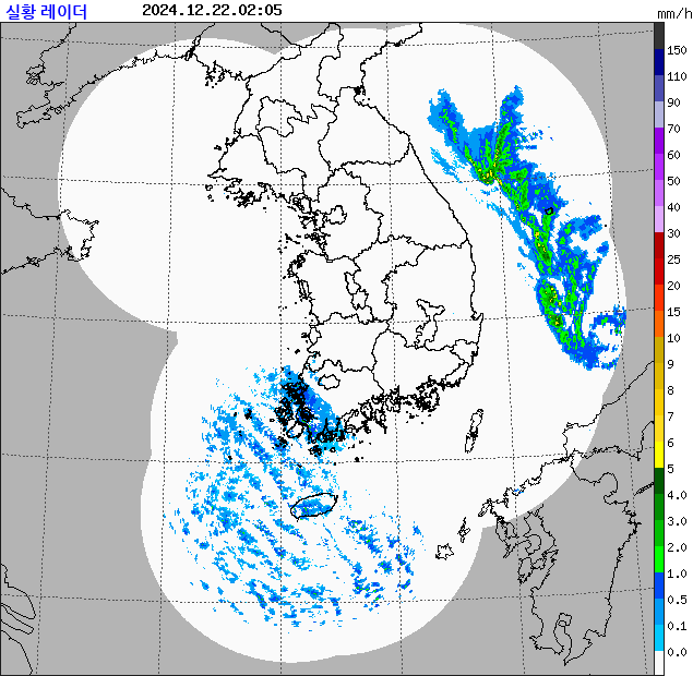 Rain rate : 2024/12/22 02:05 (KST)