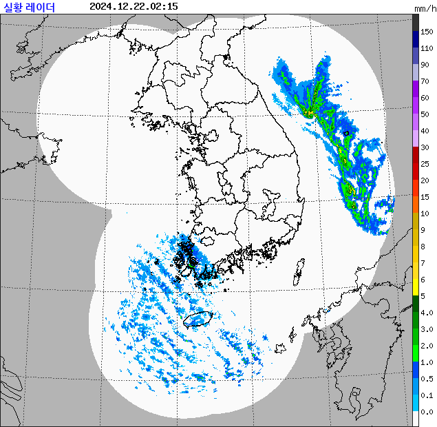 Rain rate : 2024/12/22 02:15 (KST)