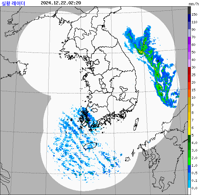 Rain rate : 2024/12/22 02:20 (KST)