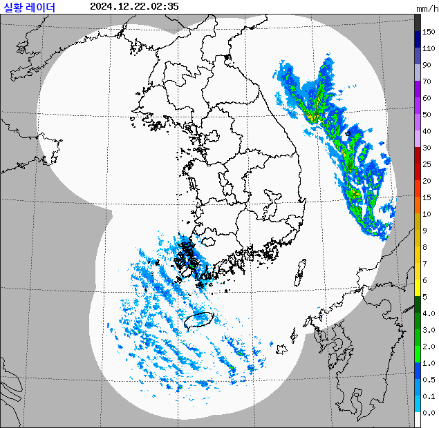 Rain rate : 2024/12/22 02:35 (KST)