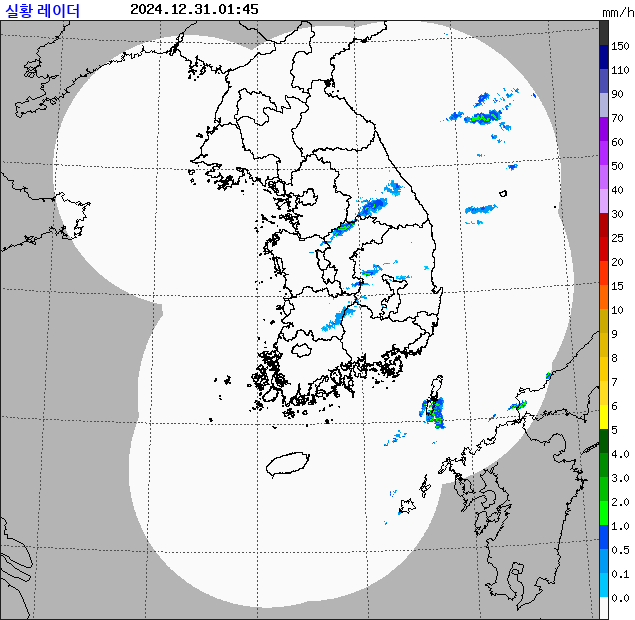 Rain rate : 2024/12/31 01:45 (KST)