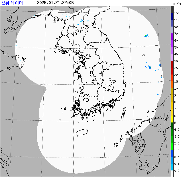 Rain rate : 2025/01/21 22:05 (KST)