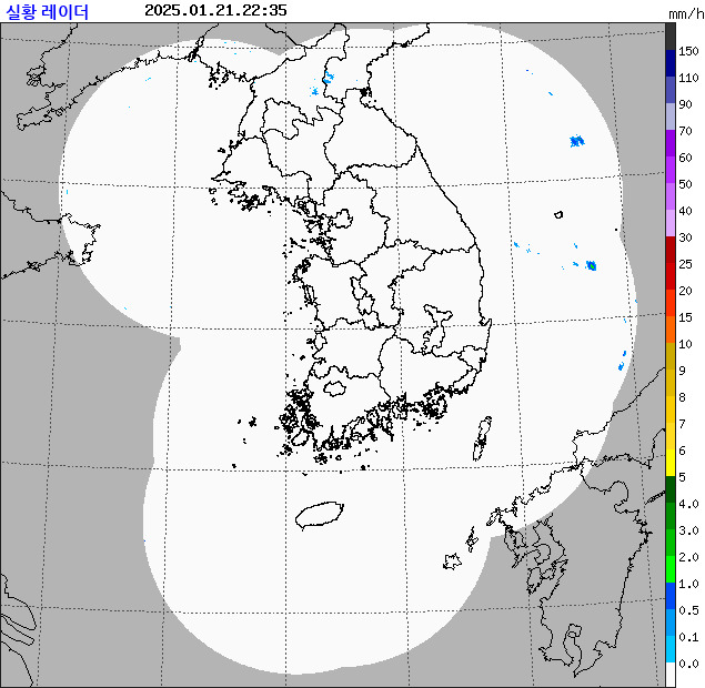 Rain rate : 2025/01/21 22:35 (KST)