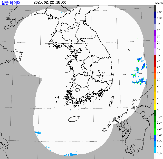 Rain rate : 2025/02/22 18:00 (KST)