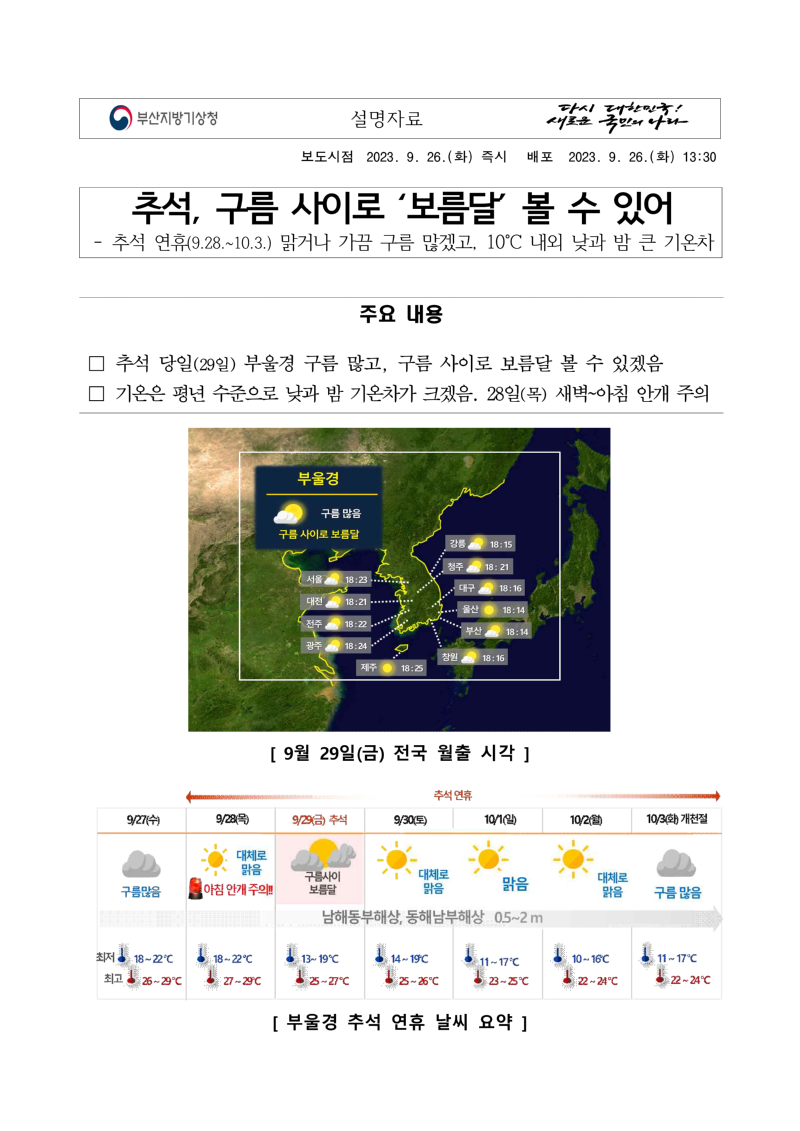 20230926_설명자료_부울경 추석연휴 기상전망_1.png